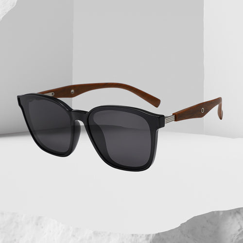 Dame stilige oversized solbriller med treakenter Luvikno