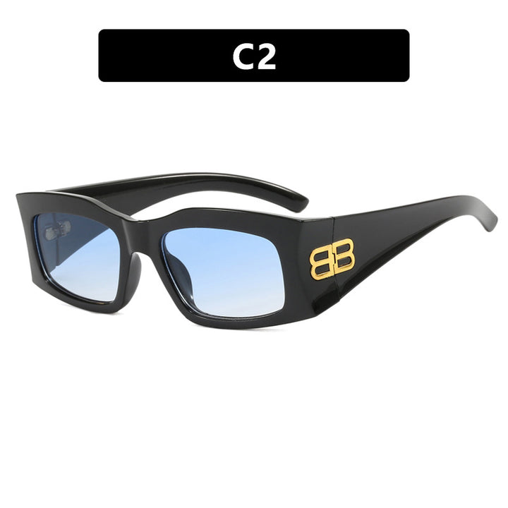 Damer moterik solbrille med kantet ramme og polariserte glass Luvikno