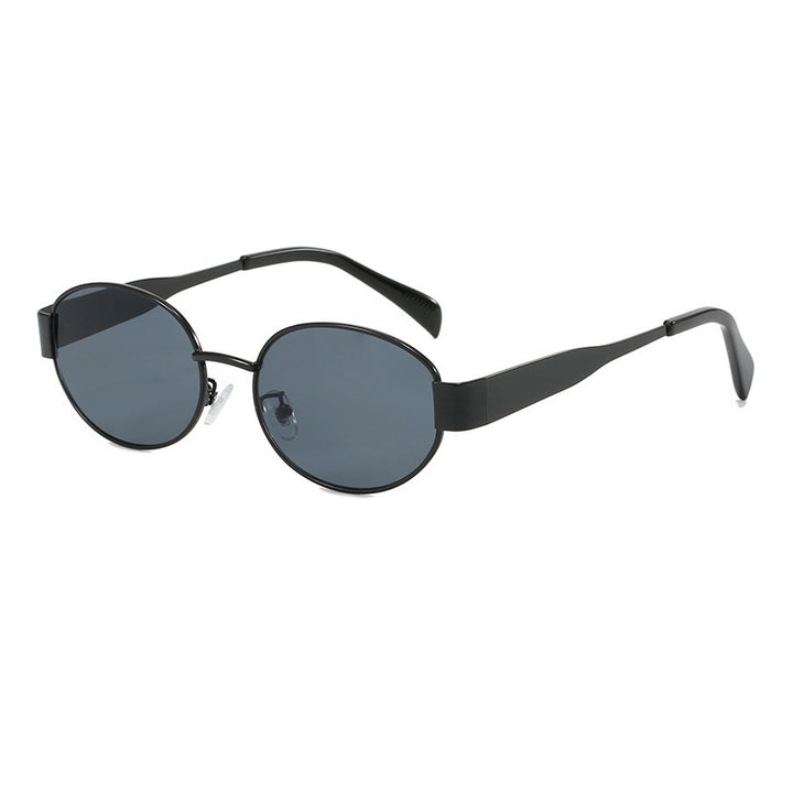 Dame moteriktig solbrille i elegant oval design Luvikno