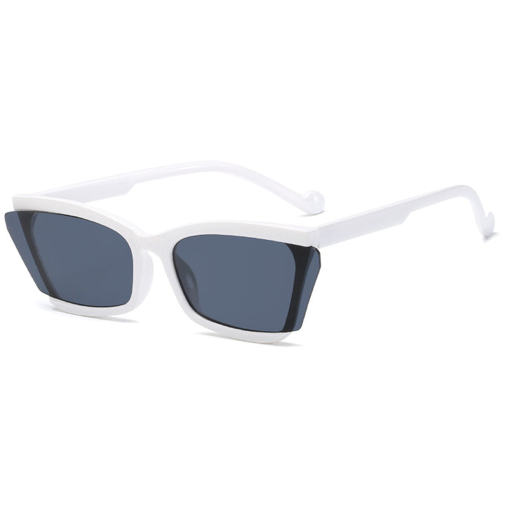 Dame moteriktig solbrille med unikt rektangulært design og UV-beskyttelse Luvikno
