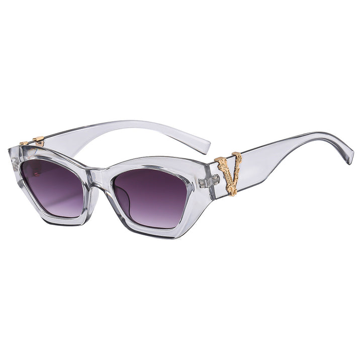 Dame Cat-Eye solbriller med luksuriøse detaljer Luvikno