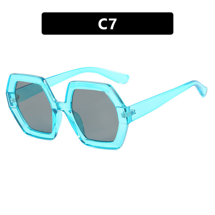Damer innovativ hexagonal solbrille Luvikno