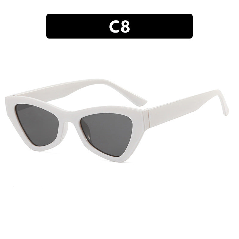 Damen modische Cat-Eye solbrille med transparent ramme Luvikno