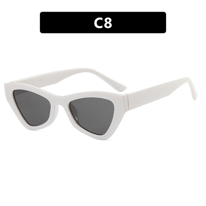Damen modische Cat-Eye solbrille med transparent ramme Luvikno