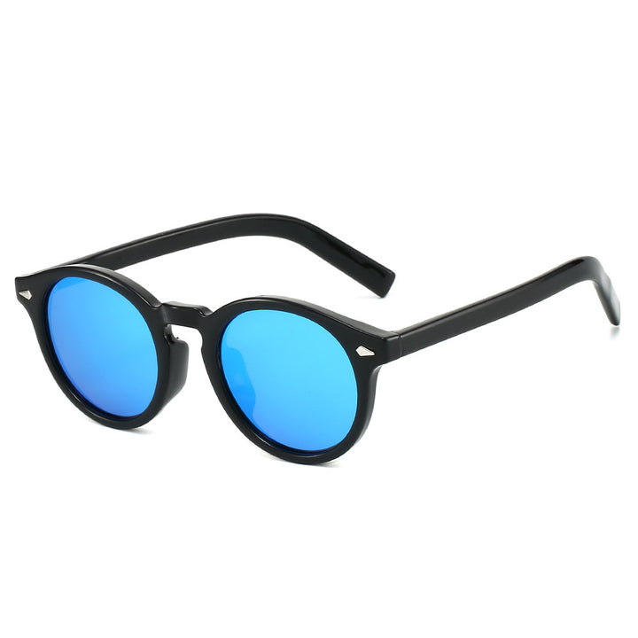 Dame trendy solbriller med transparent ramme og gule glass Luvikno