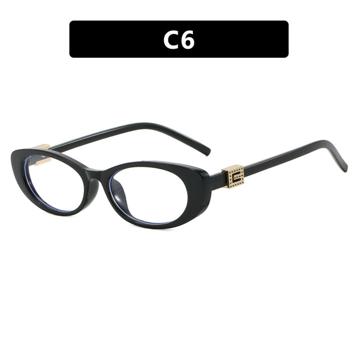 Dame elegant Cat-Eye solbriller med fine aksenter Luvikno
