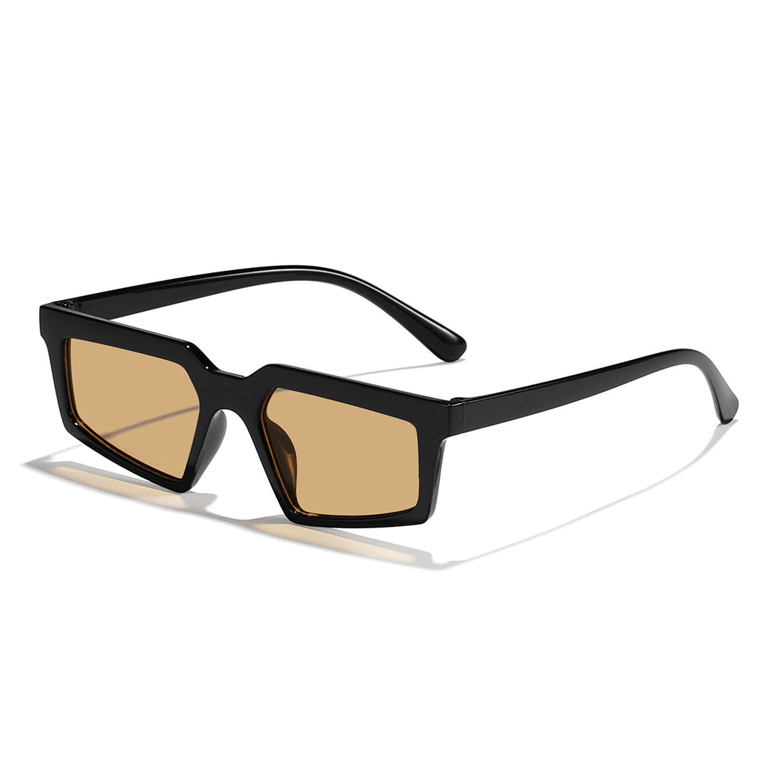 Dame moteriktig solbrille i urban polygon-design Luvikno