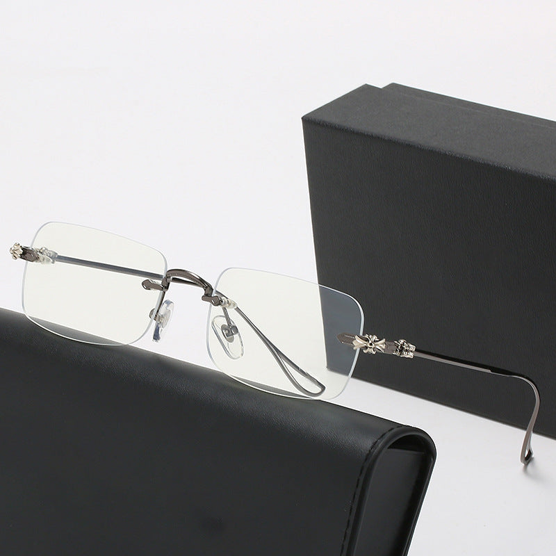 Damer moteriktig lesebrille med elegant kvadratisk ramme og dekorerte stenger Luvikno