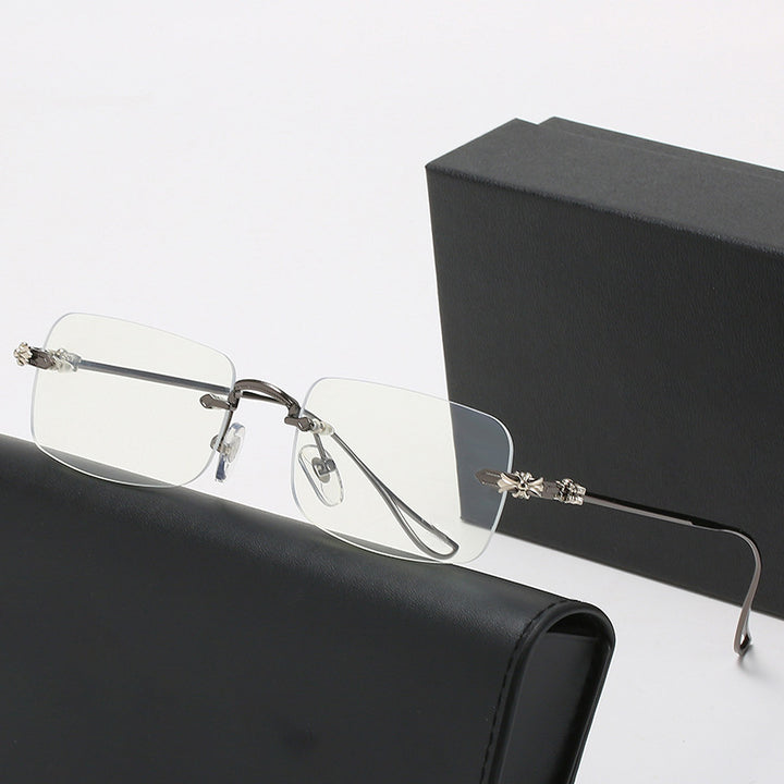 Damer moteriktig lesebrille med elegant kvadratisk ramme og dekorerte stenger Luvikno