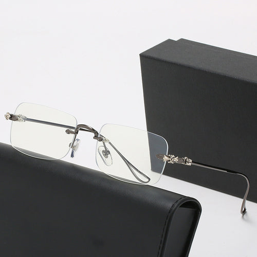 Damer moteriktig lesebrille med elegant kvadratisk ramme og dekorerte stenger Luvikno