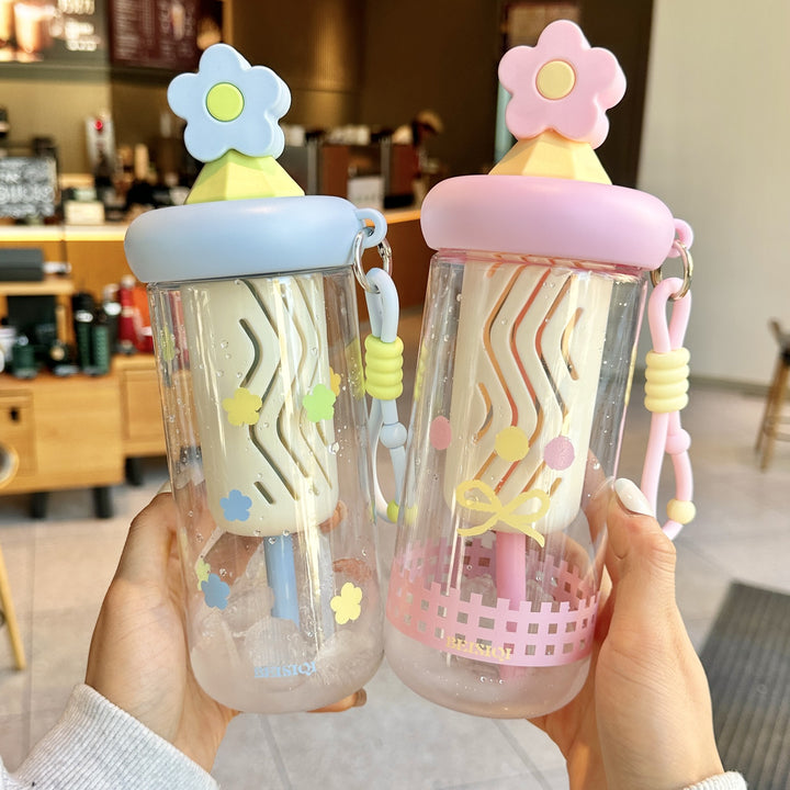 Unisex Drikkebecher med motiver og siliklokk Luvikno