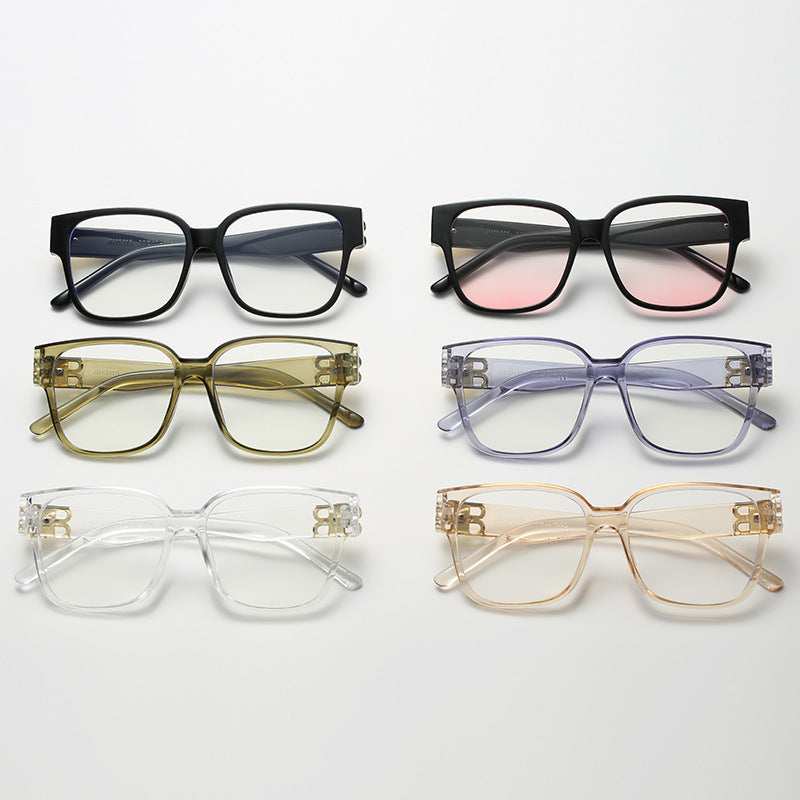 Dame fashionable firkantet solbrille med elegant logo Luvikno