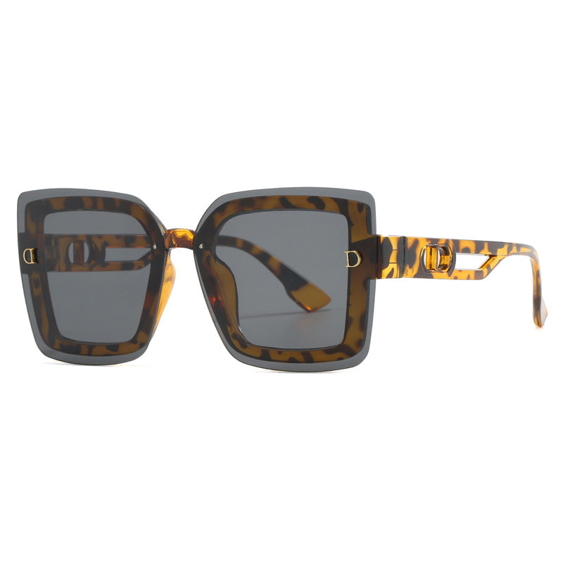 Dame moteriktig oversized solbrille i geometrisk design Luvikno