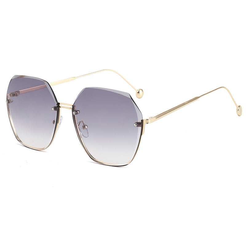 Dame oversized solbriller i moderne hexagonstil Luvikno
