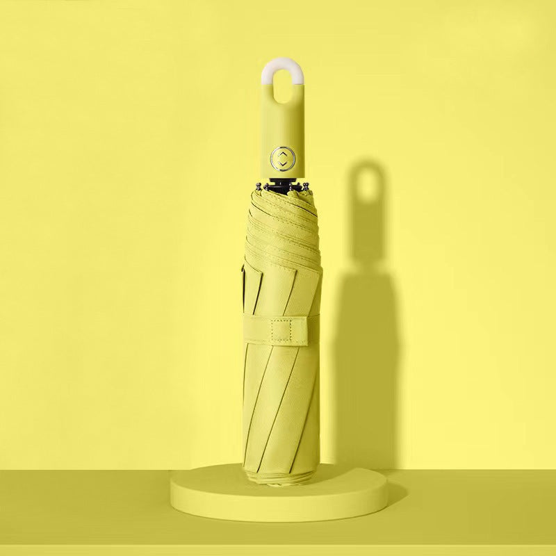 Dame elegant foldes regnparaply med ergonomisk håndtak og UV-beskyttelse Luvikno