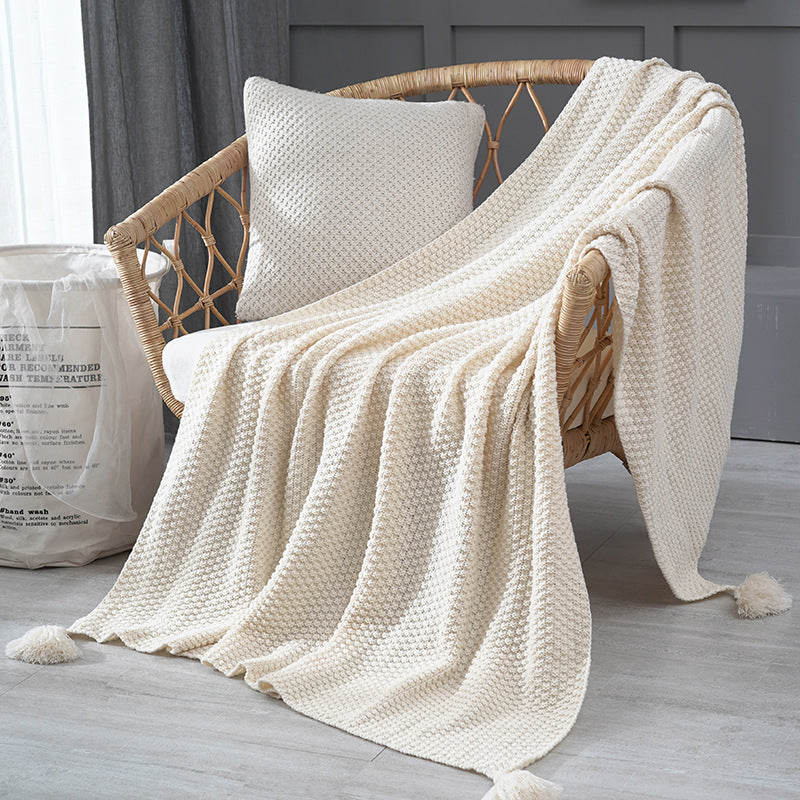 Kvinne Elegant Vaffelstruktur Teppe Luvikno