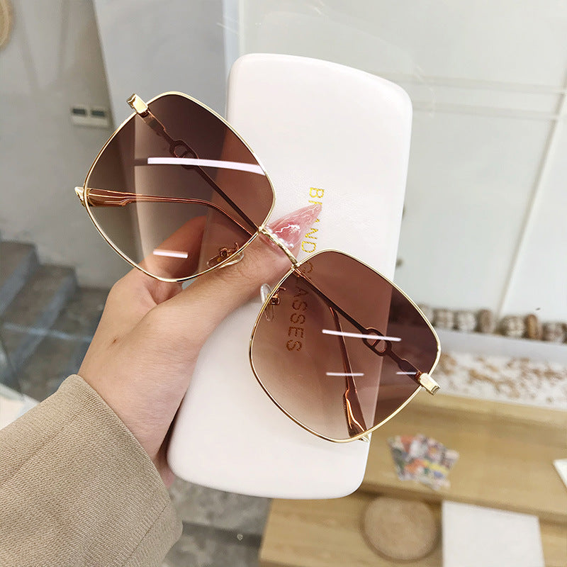 Dame geometrisk oversized solbrille Luvikno