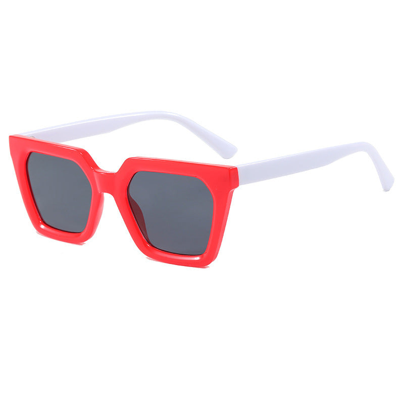 Dame geometrisk solbrille i luksuriøs acetatramme Luvikno