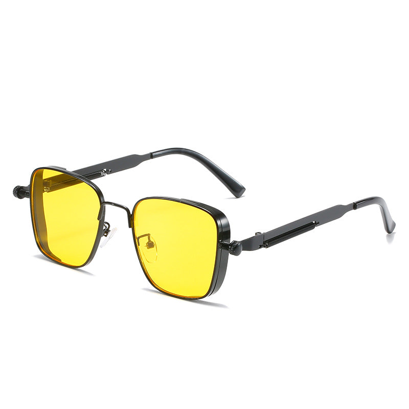 Dame modernistisk solbrille i elegant metallramme Luvikno