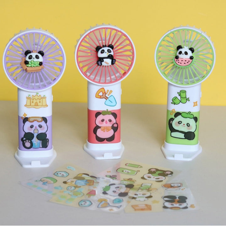 Unisex Bærbar Håndvifte i søtt Panda-design Luvikno