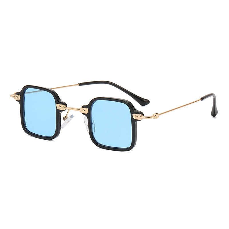 Dame kvadratisk motesolbrille med stilig metallramme Luvikno