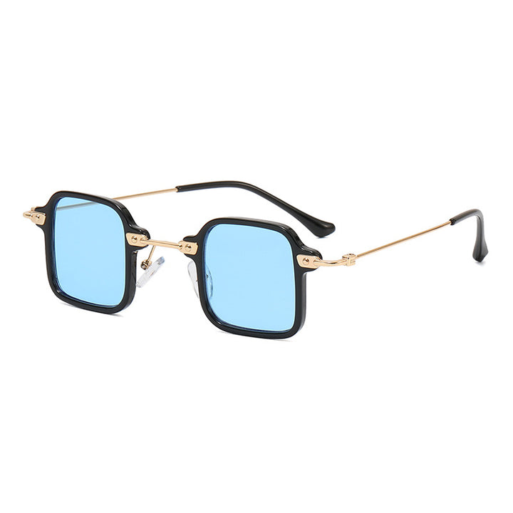 Dame kvadratisk motesolbrille med stilig metallramme Luvikno