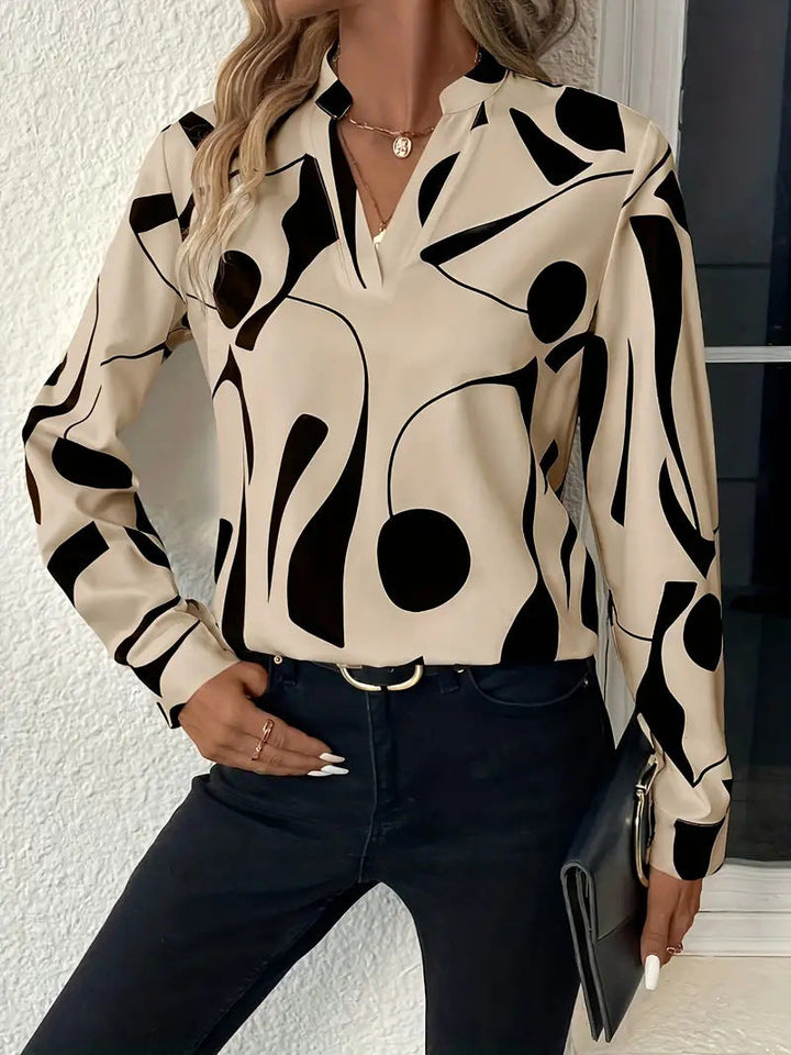 Luvik | Kvinne elegant skjorte med moderne mønster