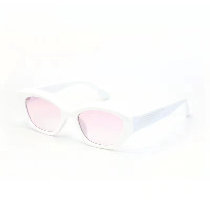 Dame Designer-solbrille med markant polygonal ramme og UV-beskyttelse Luvikno