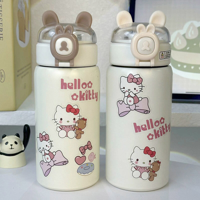 Damen Isoliertrinkflasche mit sicherem Klappverschluss und niedlichem Design Luvikno