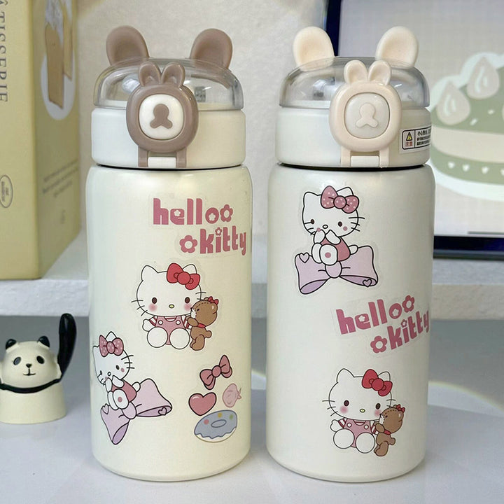 Damen Isoliertrinkflasche mit sicherem Klappverschluss und niedlichem Design Luvikno