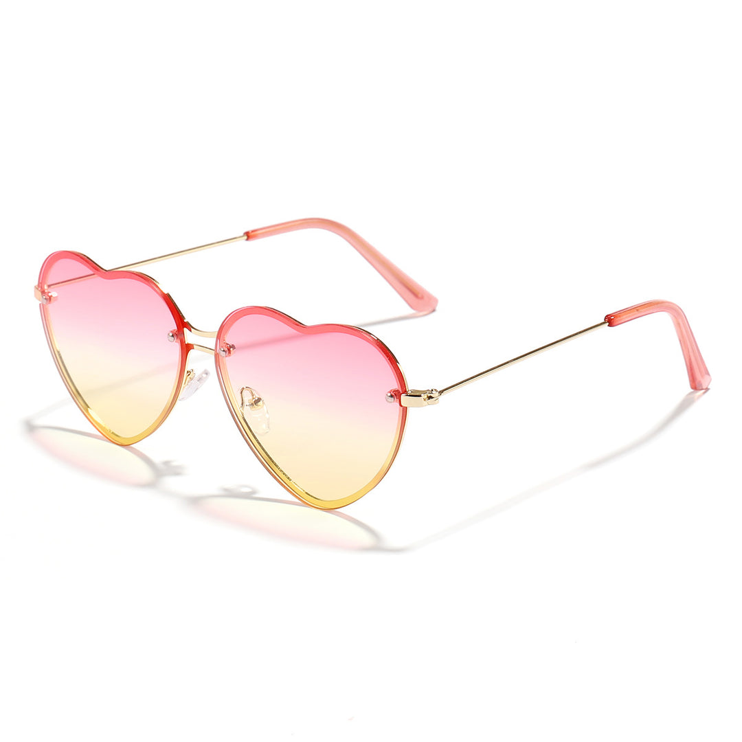 Dame hjerteformet solbrille med stilige linser Luvikno