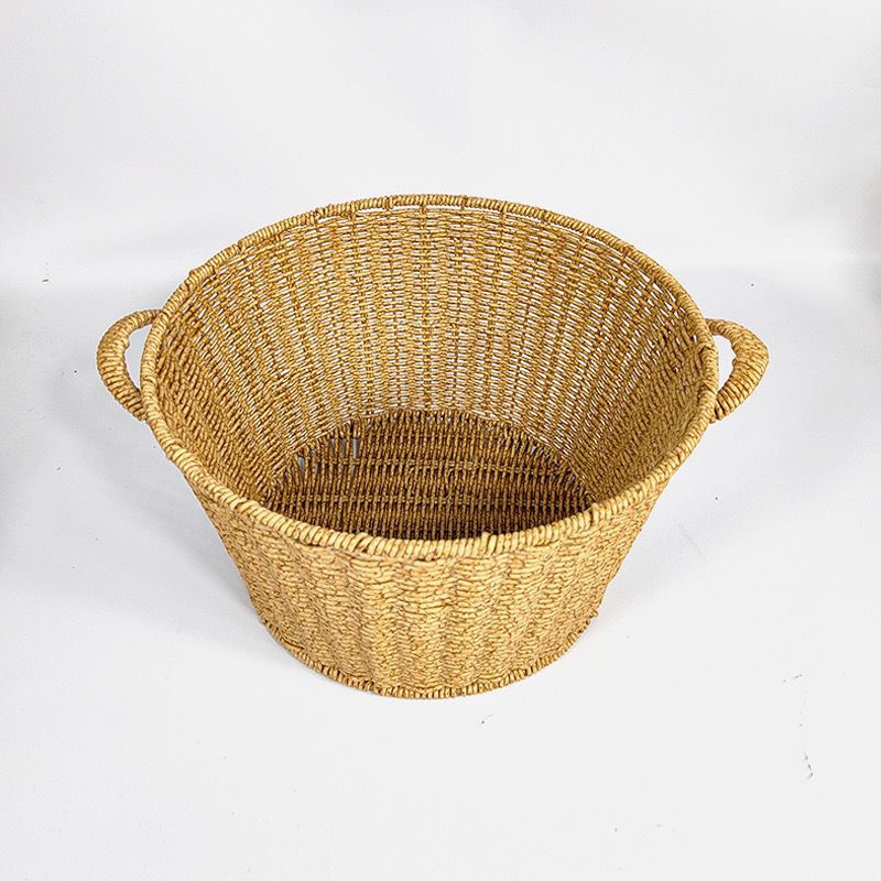 Dame Rattan kurv med lokk og trendy håndtak Luvikno