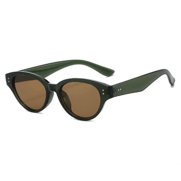 Dame Cat-Eye solbriller med retro-inspirert rammestruktur Luvikno