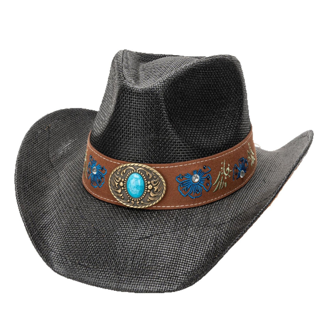 Strå Kort Bred Cowboyhatt – Vestlig Stil | Luvikno