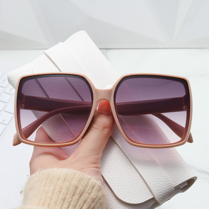 Dame oversized solbriller i moderne skilpadde-design Luvikno