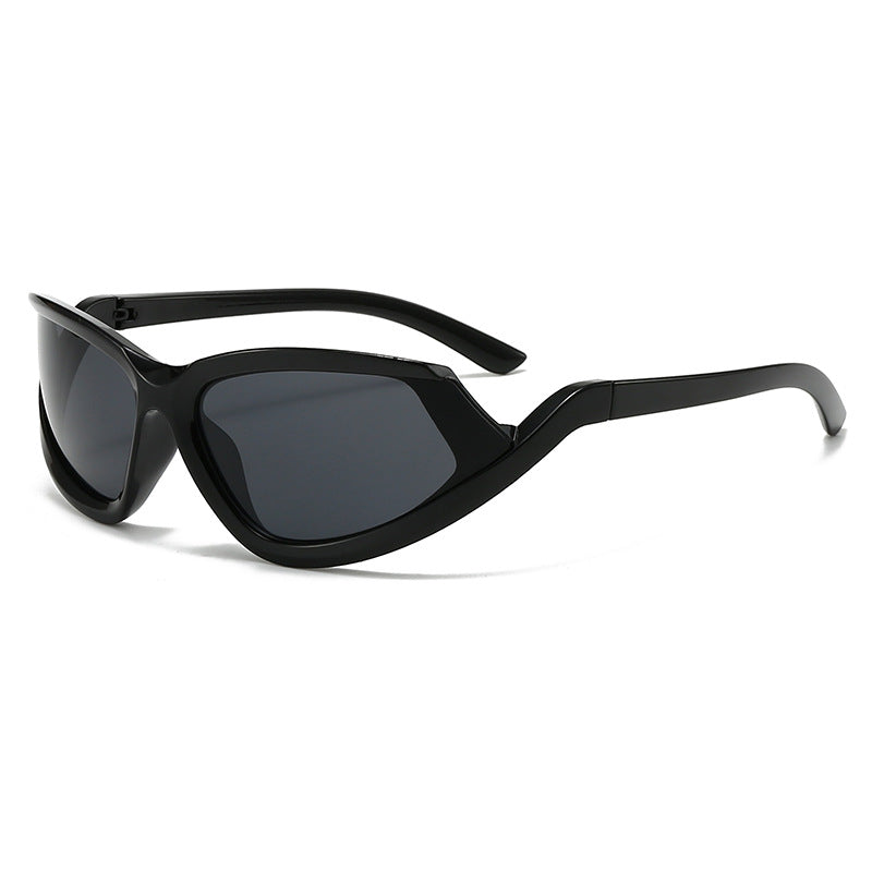 Dame futuristisk solbrille med aerodynamisk design Luvikno