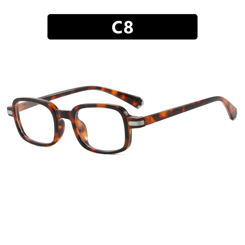 Dame moteriktig kvadratisk solbrille i trendy skilpadde-design Luvikno
