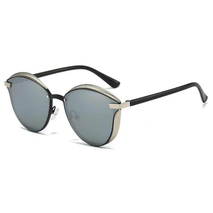 Dame solbrille med luksuriøs metallramme og harmonisk kontur Luvikno