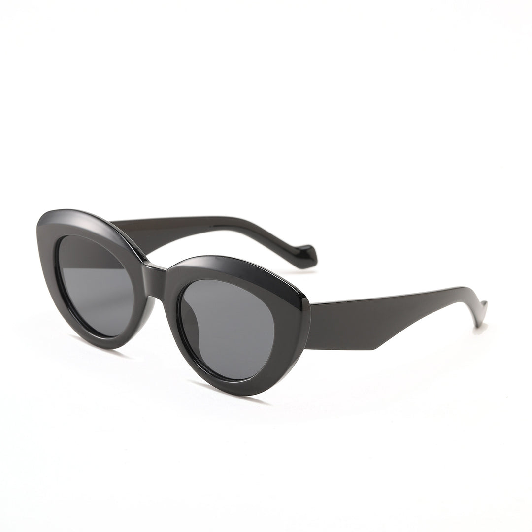 Dame Cat-Eye Solbriller med moderne plastikkinnet Luvikno