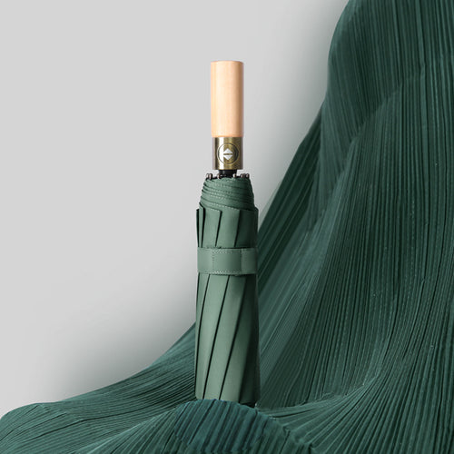 Damer elegant foldbare paraply med ergonomisk treskaft Luvikno