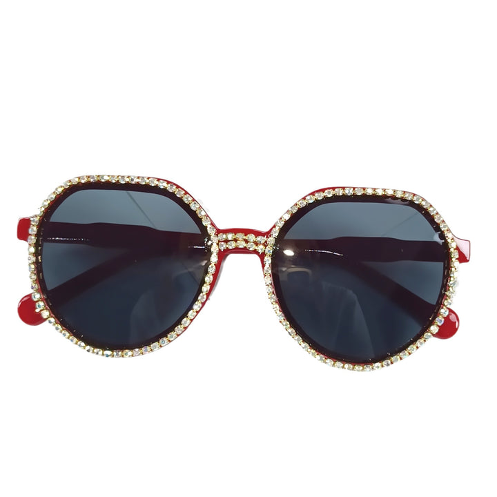 Dame Glitrende Oversized Solbriller Luvikno