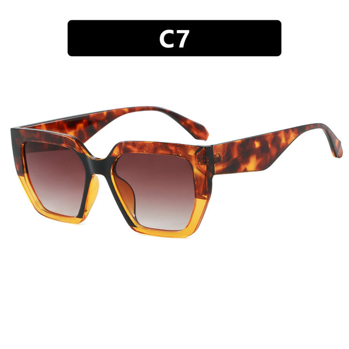 Dame geometrisk brille i moteriktig skilpadde mønster Luvikno