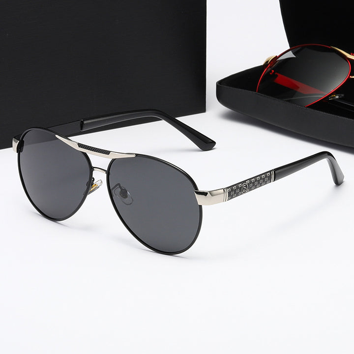 Damed elegante metall solbriller Luvikno