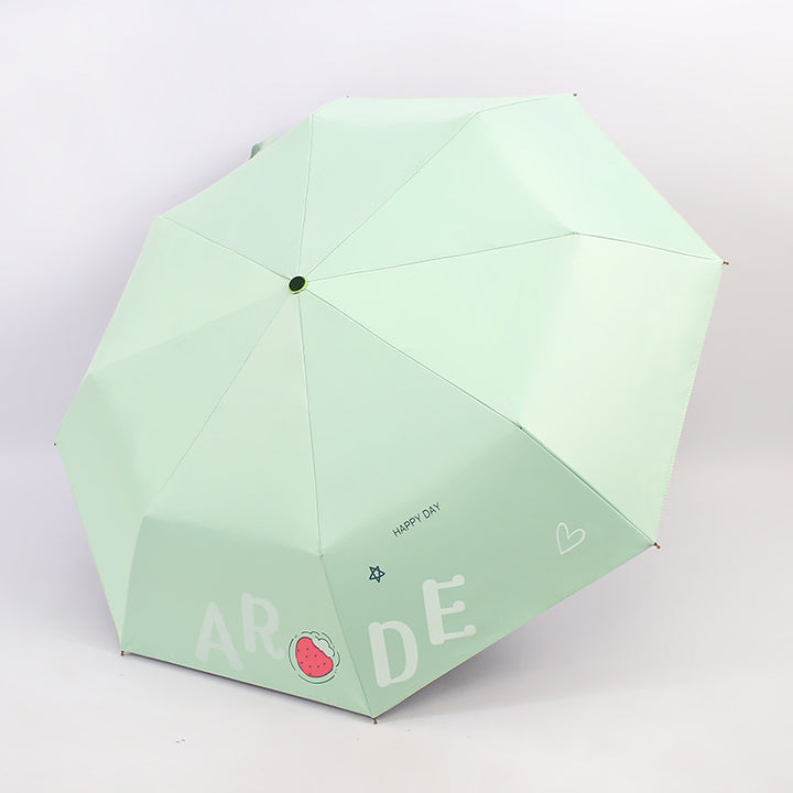 Kvinnens sammenleggbare paraply med lystig design Luvikno