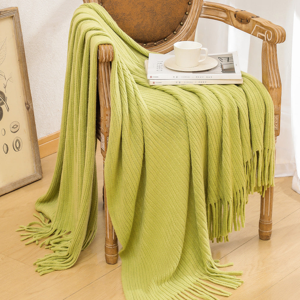 Damer cozy strikket teppe Luvikno
