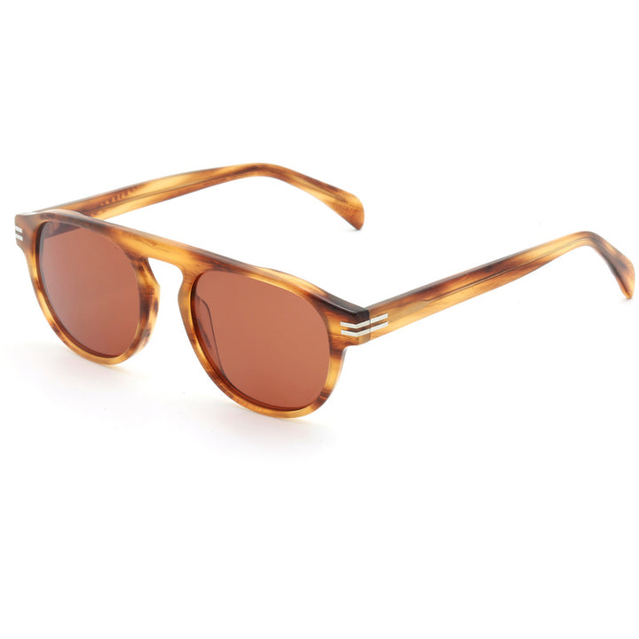 Dame moteriktig solbrille med smal ramme og stilige detaljer Luvikno