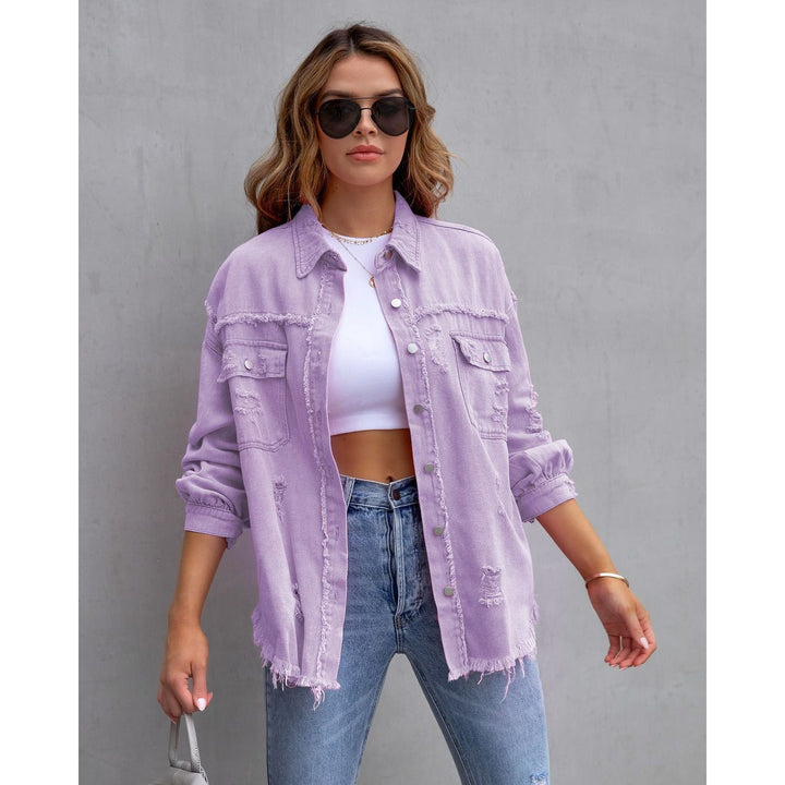 Luvik | Revitty denim rento paita takki