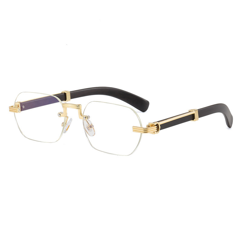 Damer Geometrisk Designer-solbrille med luksuriøs metallramme Luvikno