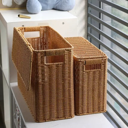 Unisex dekorativ Rattan oppbevaringsboks Luvikno