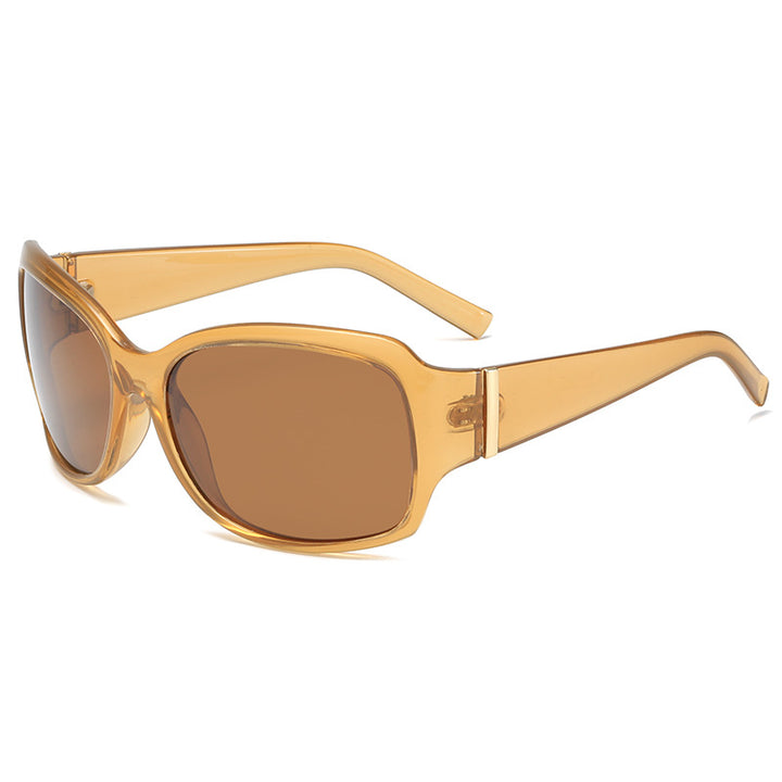 Dame stilfull oversized solbrille med elegant mønster Luvikno